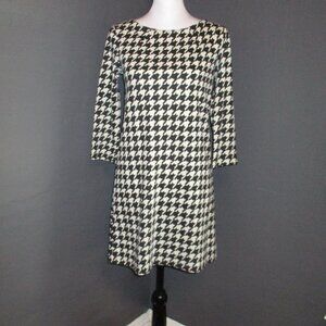 H & M Sheath Houndstooth Dress Women's Size XS